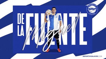 Miguel de la Fuente ya es jugador babazorro para las cuatro próximas temporadas. (DEPORTIVO ALAVÉS)