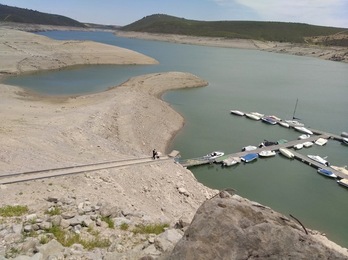 El pantano del Esla, en el municipio zamorano de Ricobayo, se halla al 11% de su capacidad en estos momentos.