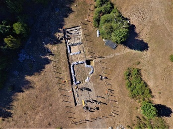 Conjunto arqueológico del antiguo poblado romano de Artzi, en Nafarroa. (ARANZADI)