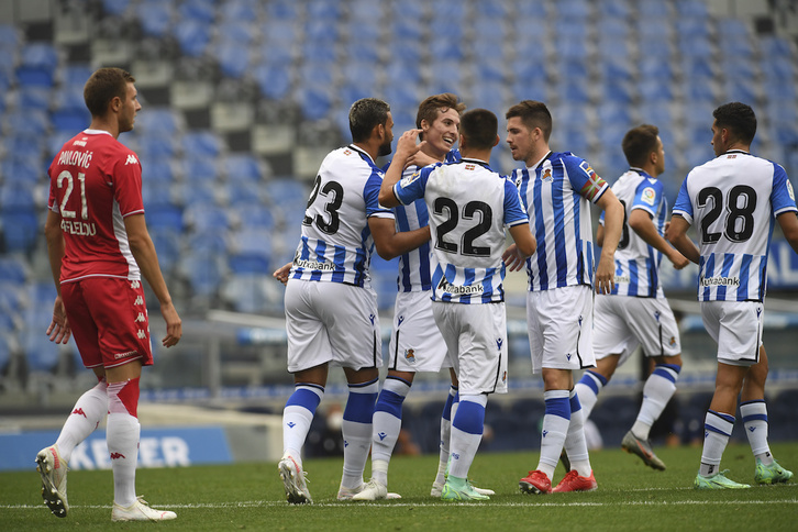 Willian José se despidió de Anoeta con un gol en el amistoso contra el Mónaco. (Jon URBE/FOKU)