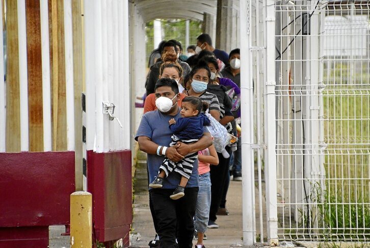 Centro de migrantes en Guatemala.