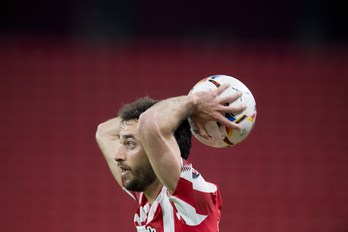 Iñigo Lekue durante un entrenamiento en Lezama. (Aritz LOIOLA / FOKU)