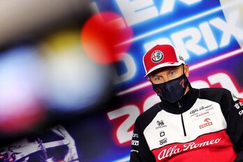 Kimi Raikkonen, durante una rueda de prensa (F1)