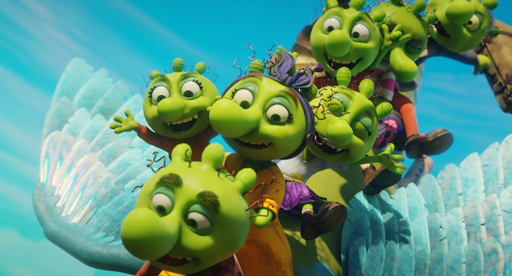 Estos seres verduzcos y malolientes se desplazan a lomos de un dragón. (NAIZ)