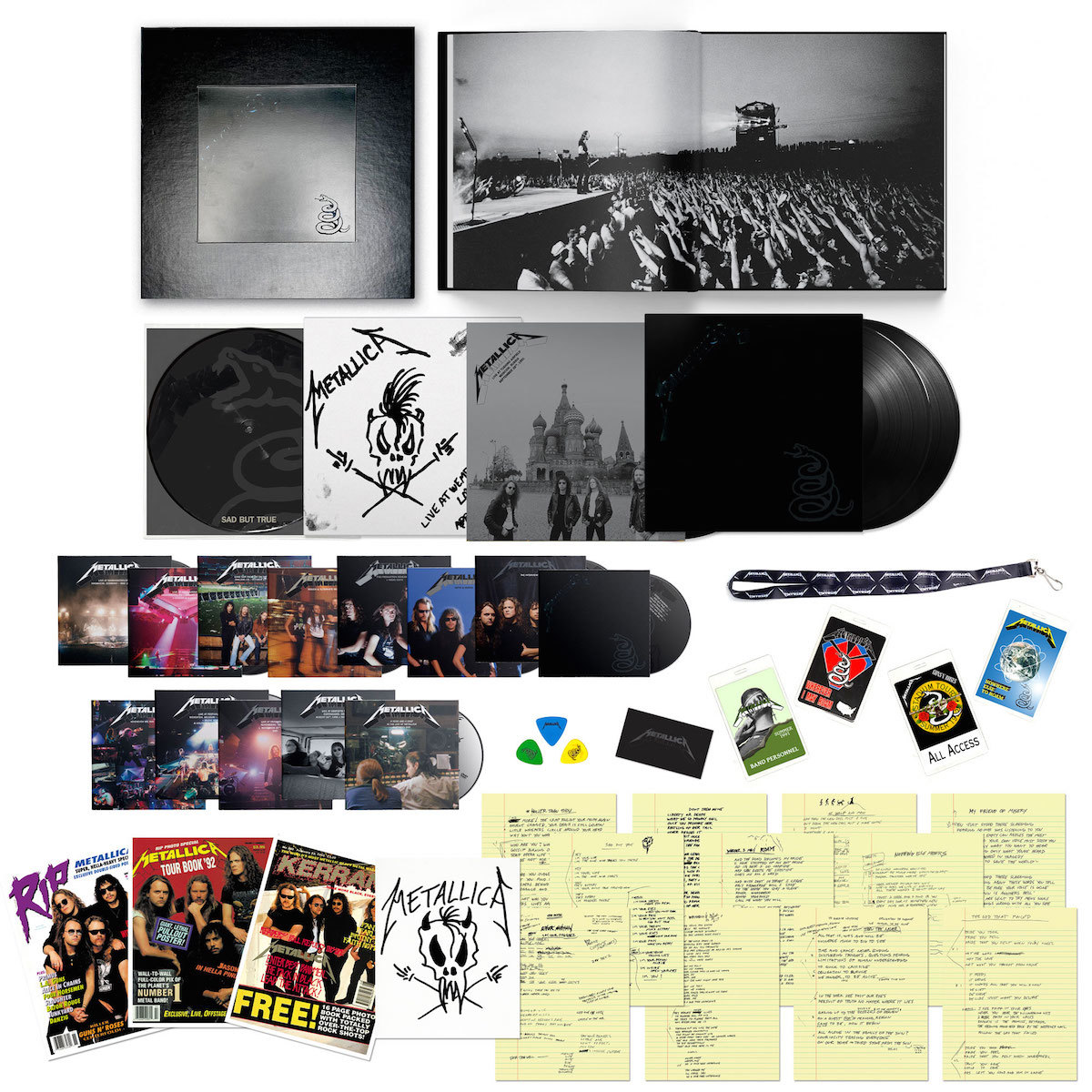 «Black Album»aren 30. urteurrena ospatzeko kaleratuko den pack berezia. (METALLICA)