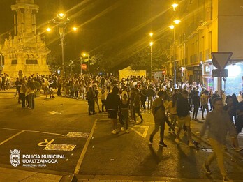 Iruñelo Udaltzaingoak sare sozialen bitartez zabaldu duen argazkia. (@PamplonaIrunaPM)