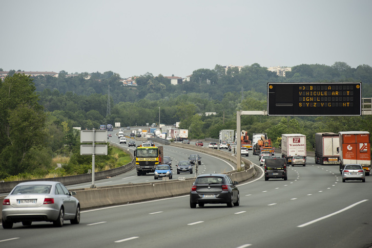 Carretera A63 a su paso por Baiona. (FOKU)