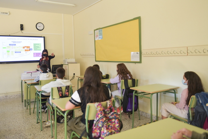 La jornada continua en Nafarroa se mantendrá por lo menos hasta Navidad. (Idoia ZABALETA/FOKU)