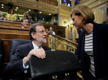 Rajoy junto a Cospedal en una imagen de archivo. (J. DANAE/FOKU)