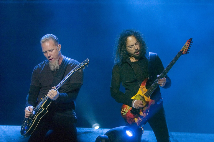 James Hetfield eta Kirk Hammett, Bilbon, 2007ko BBK Liven. (Luis JAUREGIALTZO/FOKU)
