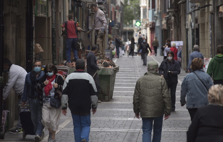 Imagen tomada en las calles de Iruñea en mayo. (Jagoba MANTEROLA / FOKU)