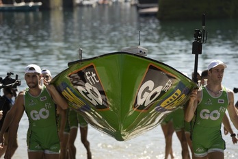 Alde murritzagatik bada ere, Hondarribiak hogeita hamaika eskutik dauka bigarren igandeari begira. (Jagoba MANTEROLA / FOKU)