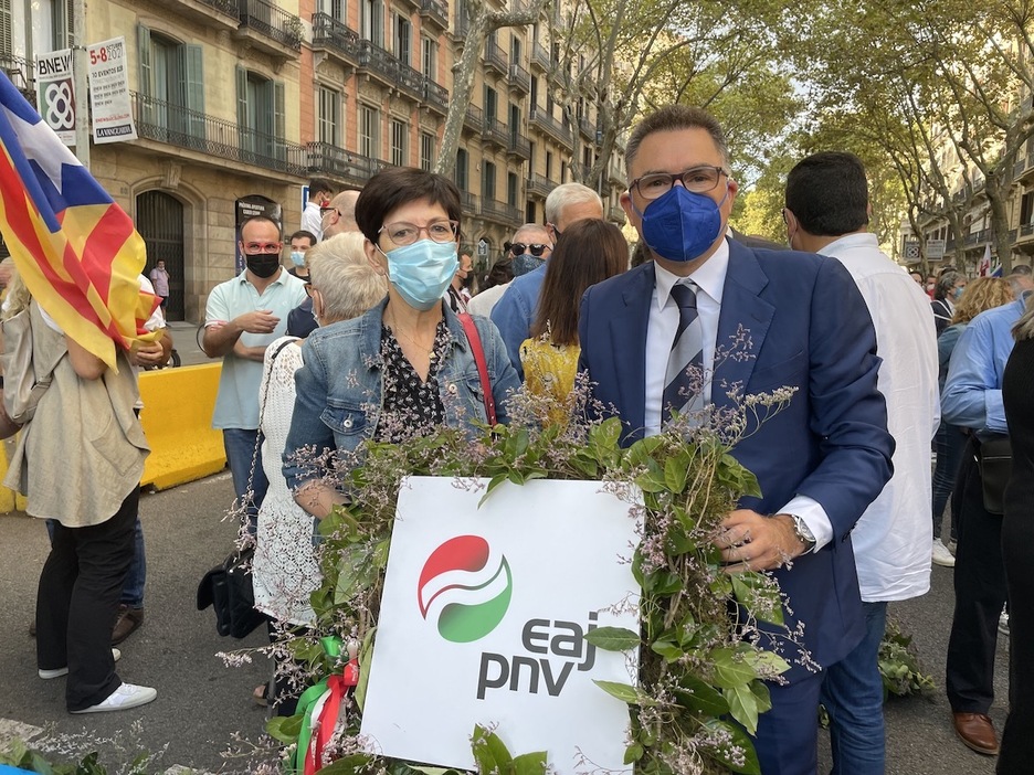 Delegación del PNV que ha participado en los actos de la mañana. (@eajpnv)