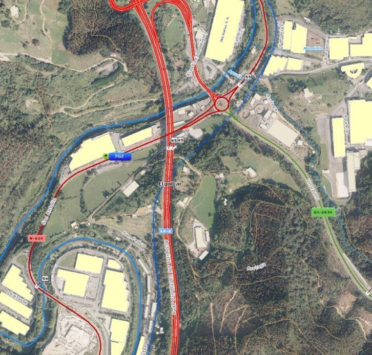 El accidente ha tenido lugar en la N-634 a la altura de Elgoibar. 