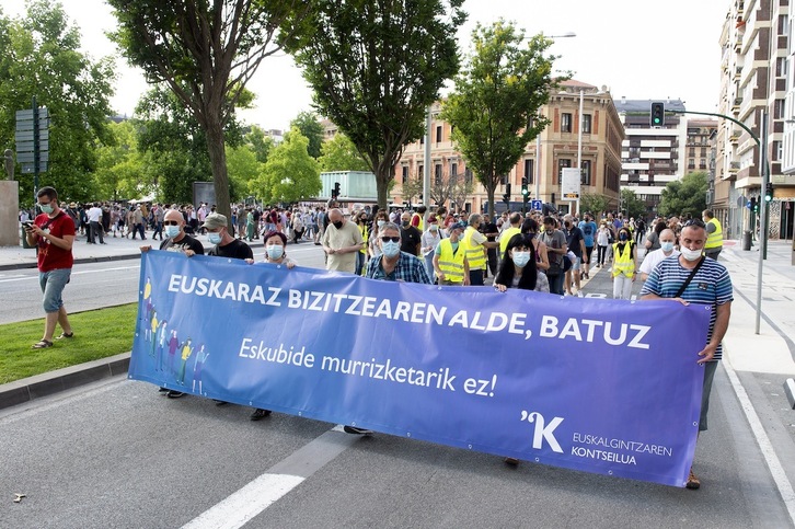 Euskararen aldeko manifestazioa. (IÑIGO URIZ/FOKU)
