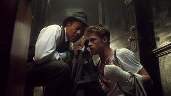 Morgan Freeman y Brad Pitt en una secuencia de 'Seven' (1995). (New Line Cinema)