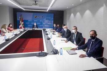 Reunión del Consejo Vasco de Finanzas Públicas en julio pasado. (Jaizki FONTANEDA/FOKU)
