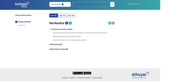 Elhuyar hiztegiaren atari berriaren irudia. (Elhuyar)