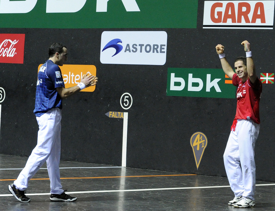 Kaiolan aldiz, onena izan dela erakutsi zuen Irujoren aurrean. (Monika DEL VALLE / FOKU) Kaiolan aldiz, onena izan dela erakutsi zuen Irujoren aurrean. (Monika DEL VALLE / FOKU)