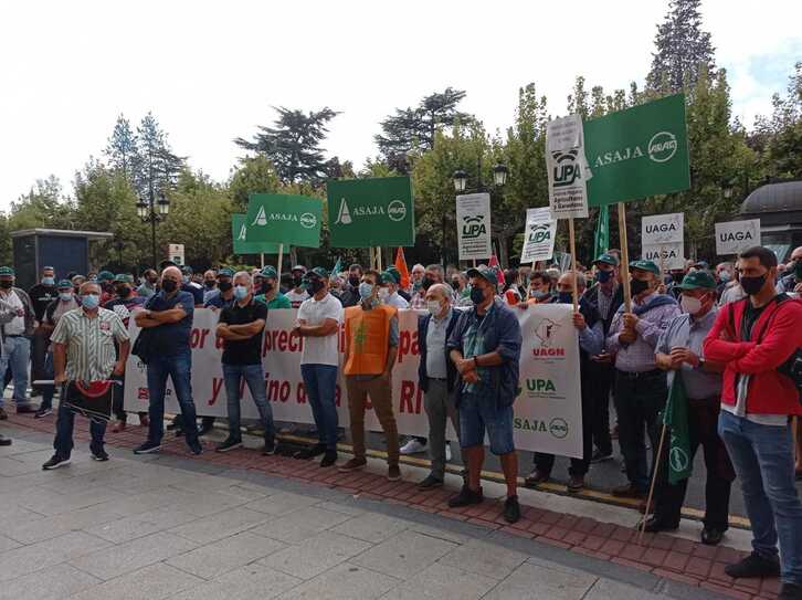 Manifestación celebrada este miércoles en Logroño. (@EHNEsindikatua)