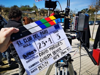  Claqueta del rodaje llevado a cabo durante este mismo año. (NAIZ)