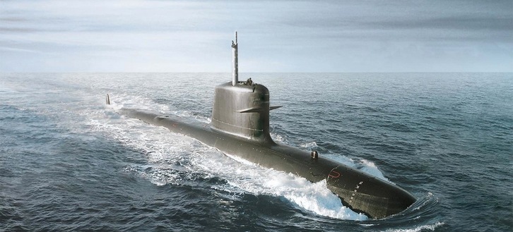 Un submarino Scorpene, uno de los modelos fabricados por Naval Group, empresa estatal francesa. (Naval Group)