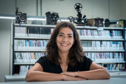 Esther Cabero, Euskadiko Filmategiaren egoitzan. (Gorka RUBIO / FOKU)