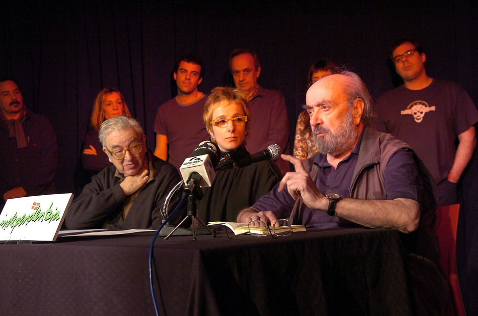 Acto con otros artistas e intelectuales por la independencia de Euskal Herria. (Imanol OTEGI/FOKU)
