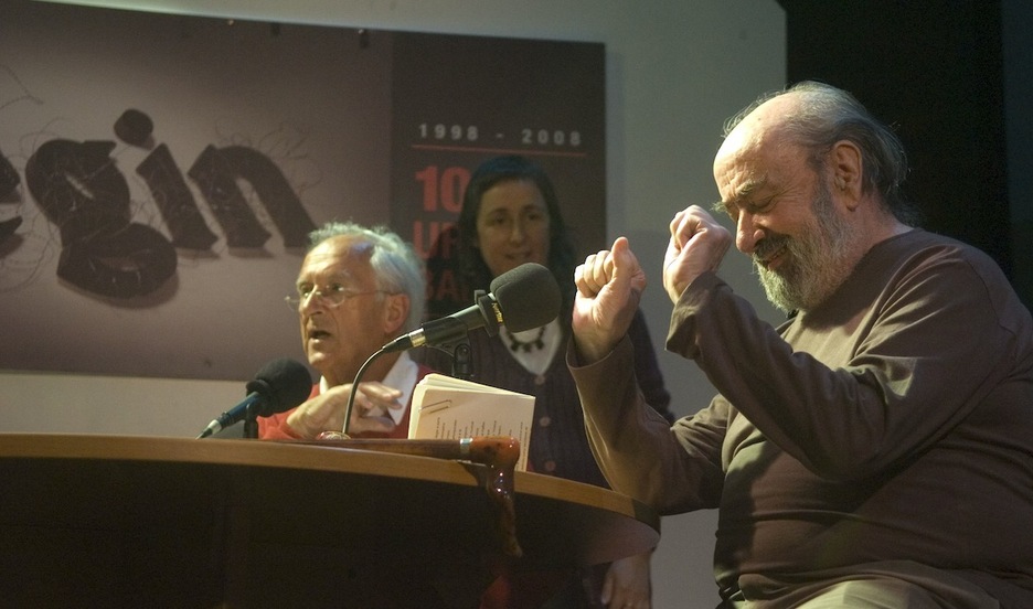 En un acto conmemorativo del décimo aniversario del cierre de ‘Egin’. (Andoni CANELLADA/FOKU)