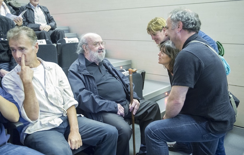 Alfonso Sastre, en el homenaje en Hondarribia de 2014. (Gorka RUBIO)