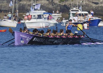 Tolosaldeak bost segundo sartu zizkion Hondarribiari Kontxako bigarren jardunaldian (Gorka RUBIO / FOKU)