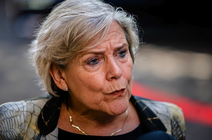 Imagen de Ank Bijleveld, que ha dimitido como ministra de Defensa de Países Bajos. (Bart MAAT/AFP)