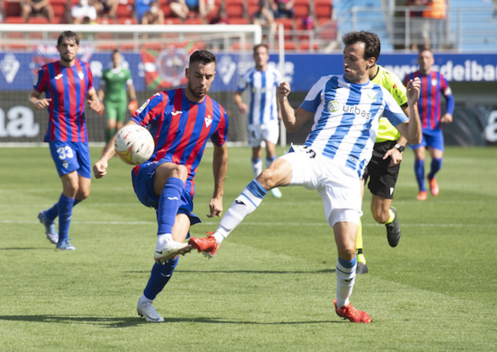 Ondo jokatu arren, Eibarrek ezin izan zuen Leganes gainditu Ipuruan jokatutako azken neurketan. (Raúl Bogajo/Foku)