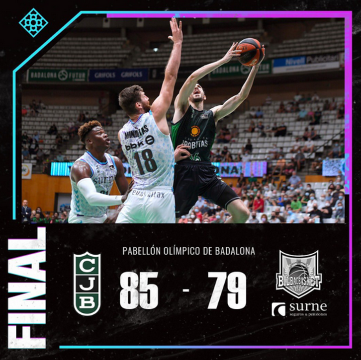 El Bilbao Basket ha perdido contra el Joventut. (@BilbaoBasket)