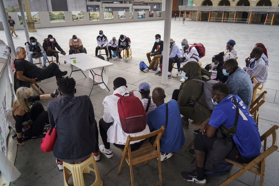 Goizeroko hitzordua San Juan Plazan. (Gorka RUBIO | FOKU)