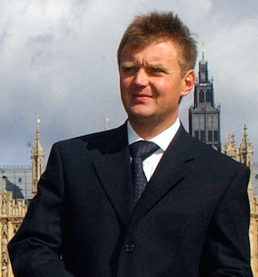 Alexander Litvinenko, en una imagen tomada en Londres en 2014. (Martin HAYHOW / AFP) 