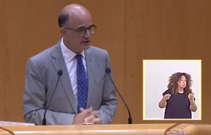 Alberto Catalán, en su intervención en el Senado.