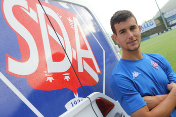 Aitor Arregi Amorebietako jokalaria. (Oskar MATXIN/FOKU)