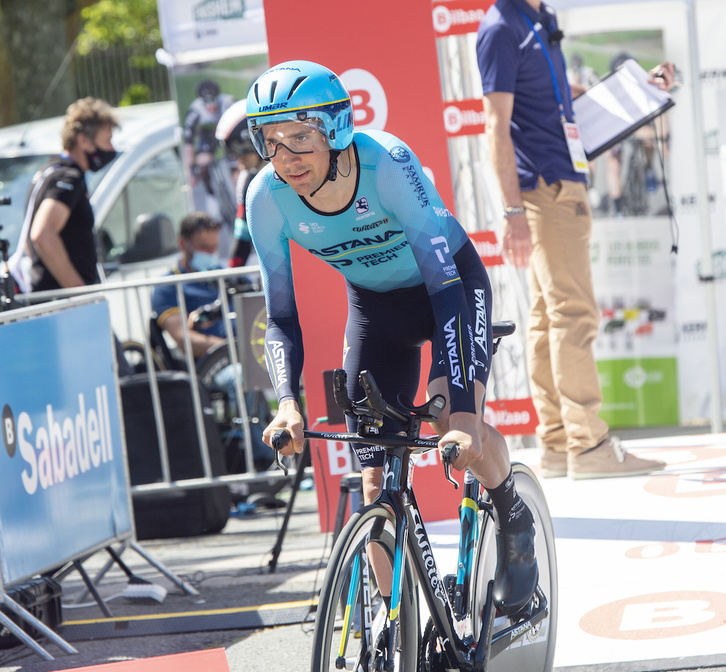 Óscar Rodríguez, durante la crono de la última edición de la Itzulia. (Marisol RAMIREZ/FOKU)
