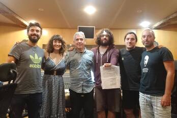 Garateko estudioan nahasketak egin eta diskoa borobildu ostean. (LIHER)