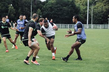 Uno de los entrenamientos de de Biarritz Olympique esta semana. (@BOPBweb)