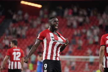 Williams celebra el gol marcado ante el Mallorca en San Mamés. (Aritz LOIOLA / FOKU)