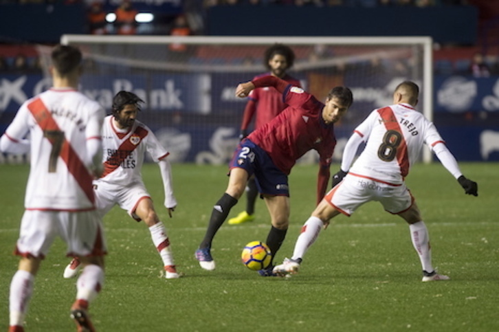 Osasuna y Rayo firmaron tablas en su último encuentro en El Sadar, que fue en febrero de 2018, ambos en Segunda. (Iñigo URIZ/FOKU)