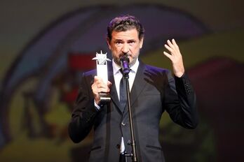 Julio Medem recibió este 1 de octubre el Mayahuel al Cine Iberoamericano.(FICG) 
