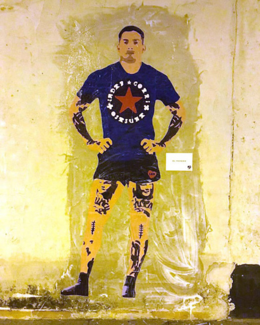 El nuevo mural de LKN, con Chimy Ávila como protagonista.