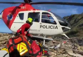 Imagen del rescate realizado por la Ertzaintza. (ERTZAINTZA)