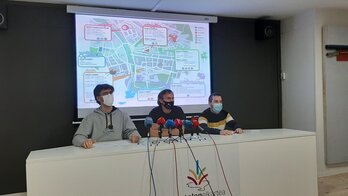 Nafarroa Oinez 2021 aurkeztu dute Iruñean. (NAIZ)