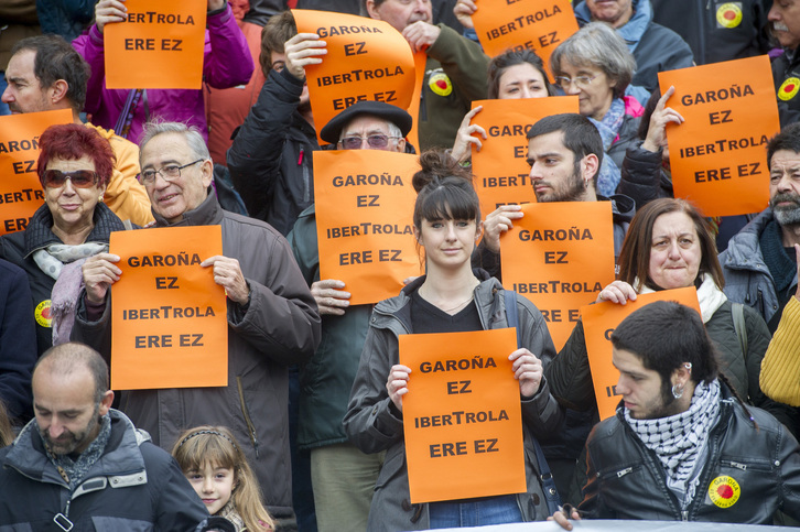 Protesta contra Garoña e Iberdrola en Bilbo en 2014. (Marisol RAMIREZ | FOKU)