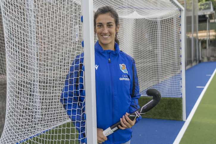 Maider Altuna, Atletico San Sebastian klubaren zelaian, Aieten. (Andoni CANELLADA / FOKU)