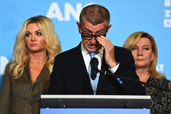 Andrej Babis lehen ministro eta magnatea hauteskundeen ostean. (JOE KLAMAR-AFP) 